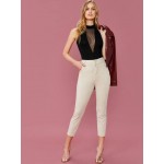 Dot Mesh Insert Halter Top