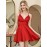 HouseOfChic Crisscross Backless Knotted Satin  Dress