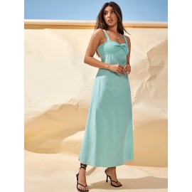 Ruched Shirred Bust  Dress