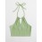 Self Tie Rib-knit Halter Top