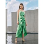 Draped Ruched Front  Dress
