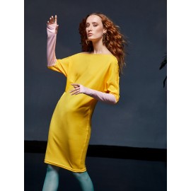 Lace Up Sleeve Thumb Hole Dress