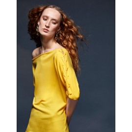 Lace Up Sleeve Thumb Hole Dress