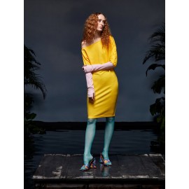 Lace Up Sleeve Thumb Hole Dress