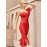 One Shoulder Ruffle Trim Bandage Dress