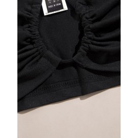 3pcs Tie Back Crop Top