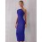 One Shoulder Zip Back Bodycon Wedding Guest Bandage Dress