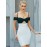 Colorblock Cut Out Cold Shoulder Bodycon Dress