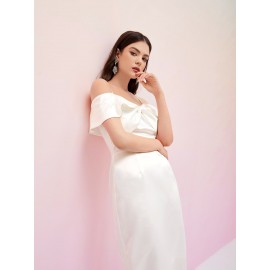 Cold Shoulder Satin Dress