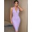 Zip Back Halter Neck Backless Bodycon Cocktail Fancy Midi Bandage Dress