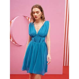Dhartie Deep V Neck Backless Dress
