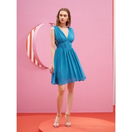 Dhartie Deep V Neck Backless Dress