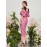 1pc Knot Strap Puff Sleeve Cherry Print Dress