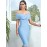 Surplice Neck High Waist Zip Back Bodycon Midi Wedding Party Bandage Dress