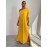 One Shoulder Split Sleeve Maxi Dress