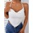 Textured Tie Backless Bandana Halter Top