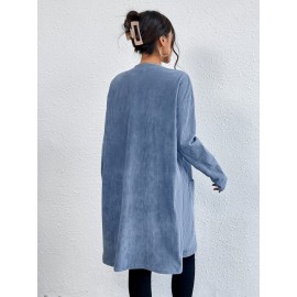 Dual Pocket Open Front Coat