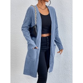 Dual Pocket Open Front Coat