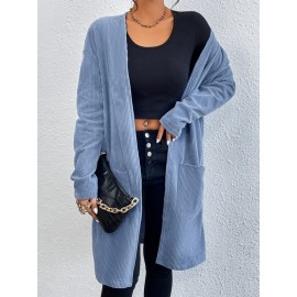 Dual Pocket Open Front Coat