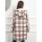 Plaid Button Front Hooded Coat