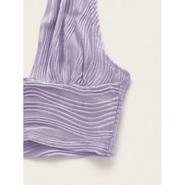 Solid Backless Crop Halter Top